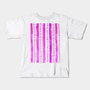 Watercolor lines - pink Kids T-Shirt